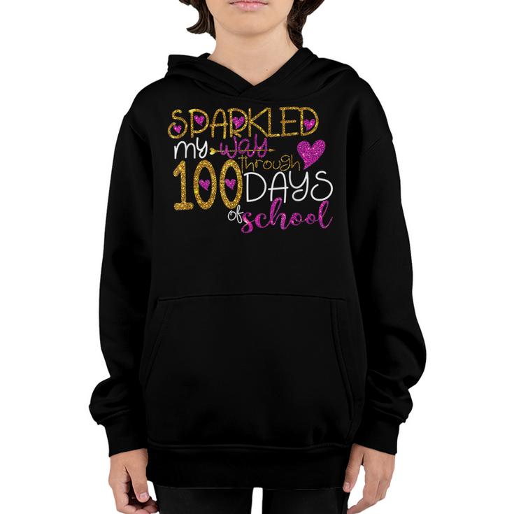 Cool I Sparkled Through 100 Days Happy 100Th Day Of School  Youth Hoodie