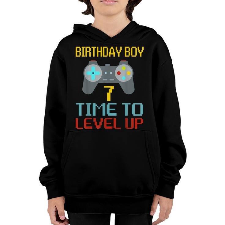 7Th Birthday Boy Shirt Video Game Gamer Boys Kids Gift Youth Hoodie