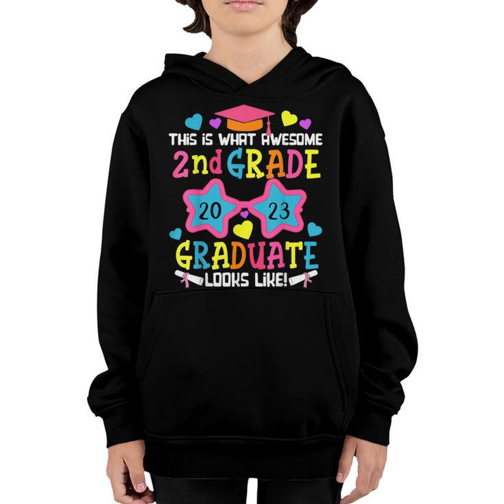 Awesome 2Nd Grade Graduate Looks Like 2023 Graduation Girls Youth Hoodie