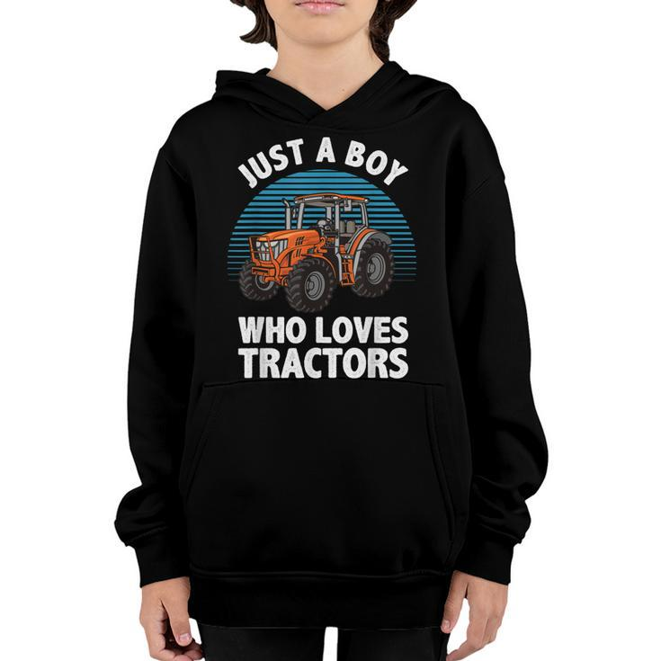 Cool Tractor For Boys Kids Toddler Farmtruck Farmer Driver  Youth Hoodie