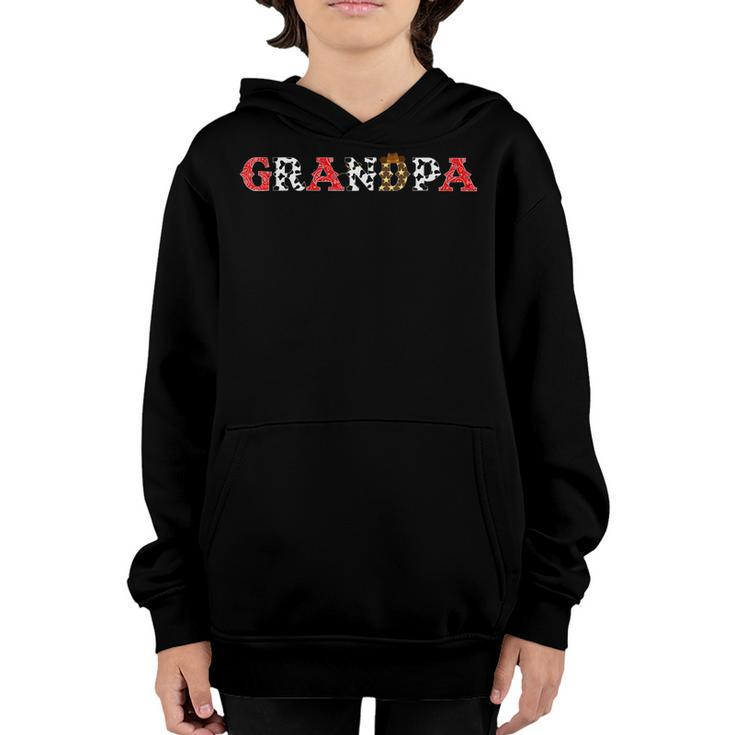 Cowboy Grandpa Western Rodeo Theme Kids Bday Party Matching  Youth Hoodie