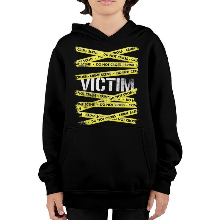 Crime Scene Victim Murder Mystery Dinner Party Game Meme  Youth Hoodie