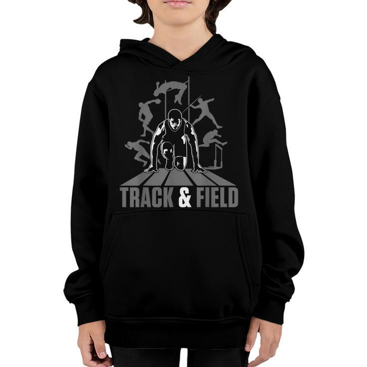 Cute Track And Field Athletics For Boys And Girls Youth Hoodie