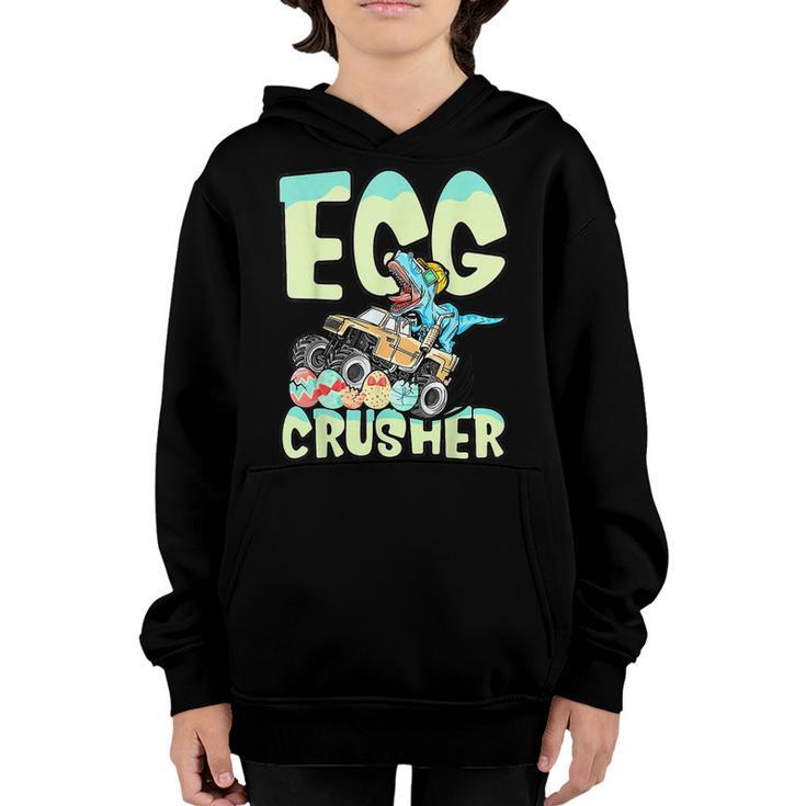 Egg Crusher Trex Dino Monster Truck Easter Boys Kids Toddler Youth Hoodie