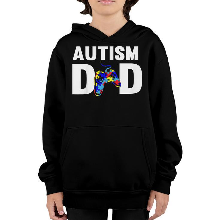 Fathers Day Gamer Autism Awareness Papa Dad T Shirt For Men Youth Hoodie