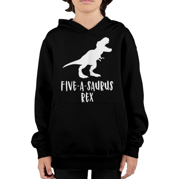 Fiveasaurus Birthday Shirt For 5 Old Boy Girl Kids Five Year Youth Hoodie