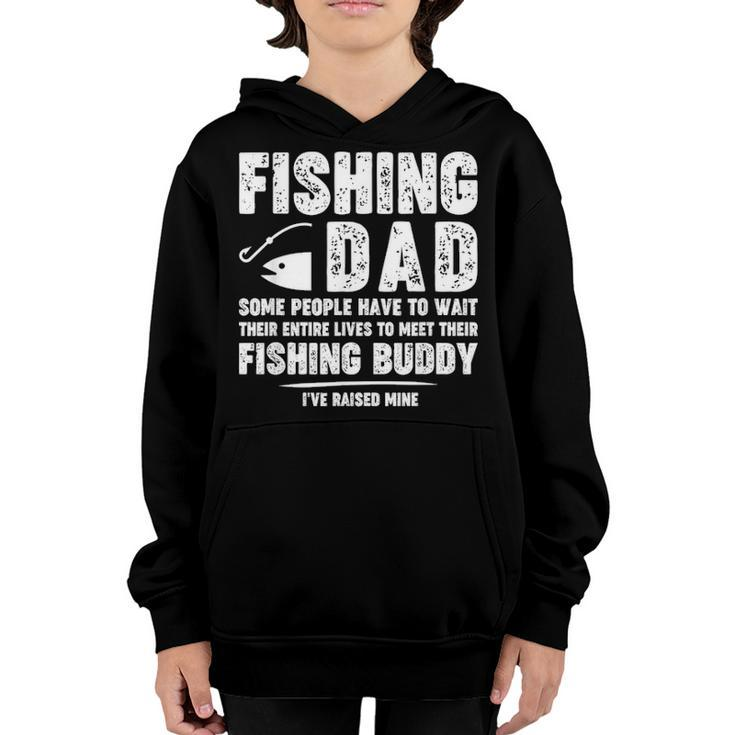 Funny Fishing Dad  Father Kid Matching Fathers Day Gift Youth Hoodie