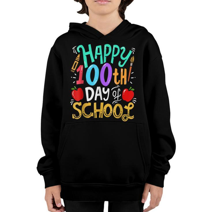Happy 100Th Day Of School 100 Days Of Pre K Teacher Student  Youth Hoodie