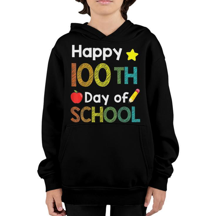 Happy 100Th Day Of School Teachers Kids Child Happy 100 Days  Youth Hoodie