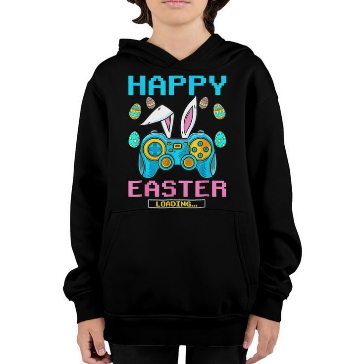 Happy Easter Day Gamer Video Game Rabbit Bunny Gamer Eggs  Youth Hoodie