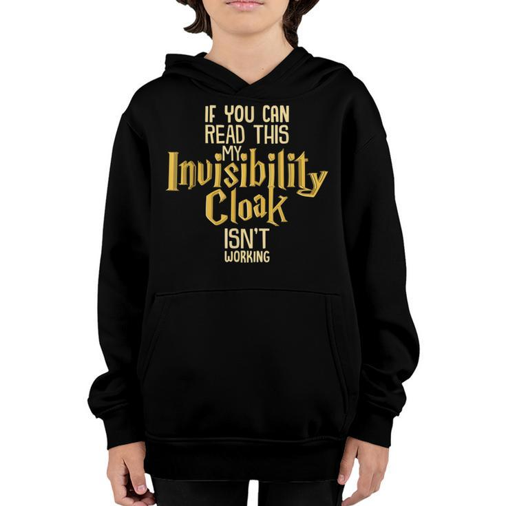 Invisibility Cloak  Geek Book Movie Lover  Kids Youth Hoodie