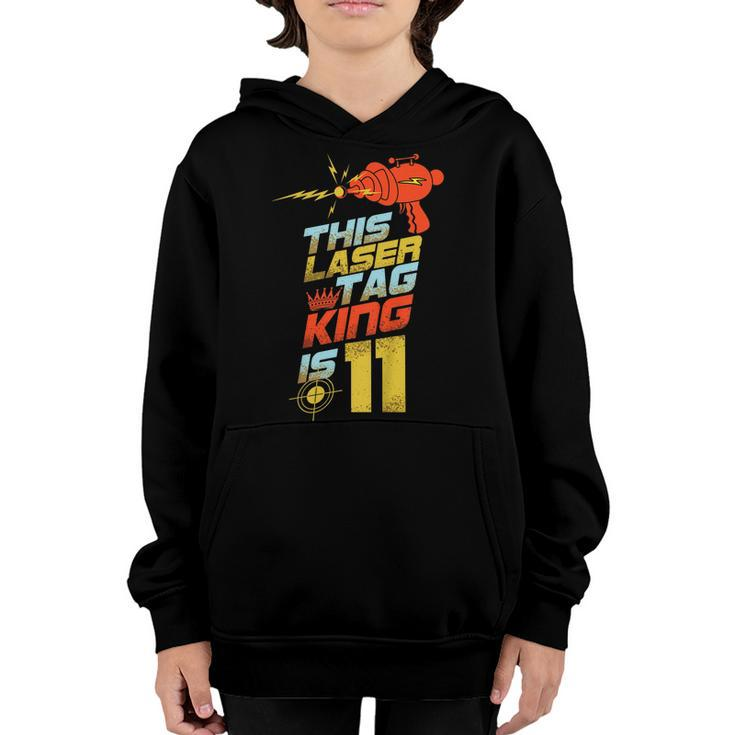Kids 11 Year Old Laser Tag Birthday Party 11Th Gift Shirt Youth Hoodie