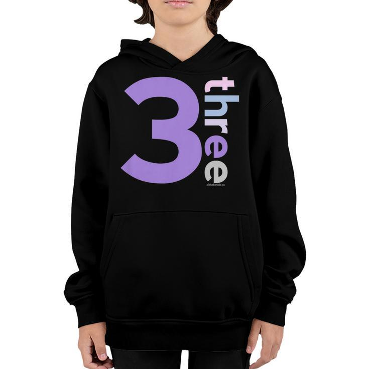 Kids 3Rd Birthday Shirt For Girls 3 Three | Kids Gift Ideas Age 3 Youth Hoodie