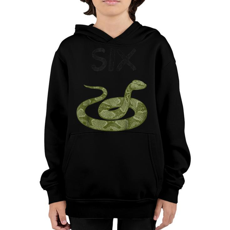 Kids 6 Year Old Snake Reptile Birthday Party 6Th Birthday  Youth Hoodie