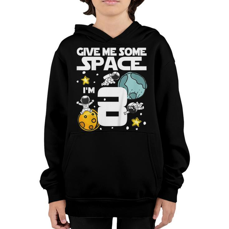 Kids 8 Year Old Outer Space BirthdayShirt Astronaut 8Th Gift Youth Hoodie