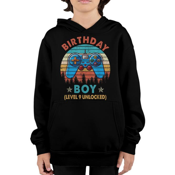Level 9 Year Old Gifts 9Th Birthday Boy Video Game Gaming  Youth Hoodie