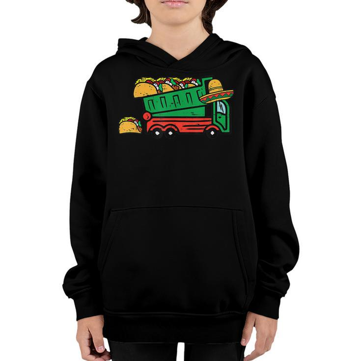 Mexican Garbage Truck Tacos Cinco De Mayo Kids Boys Toddler  Youth Hoodie