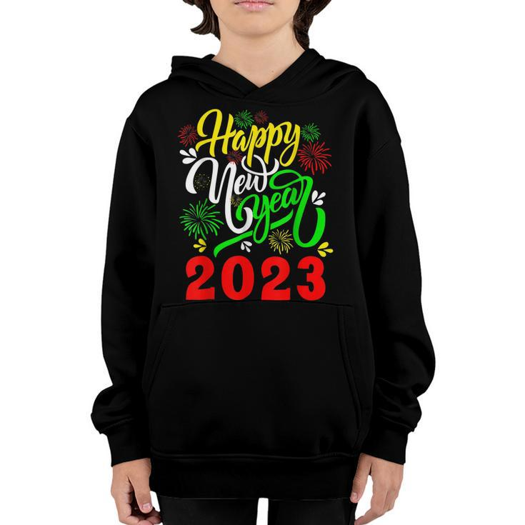 New Years Eve Party Supplies Kids Nye 2023 Happy New Year  V6 Youth Hoodie