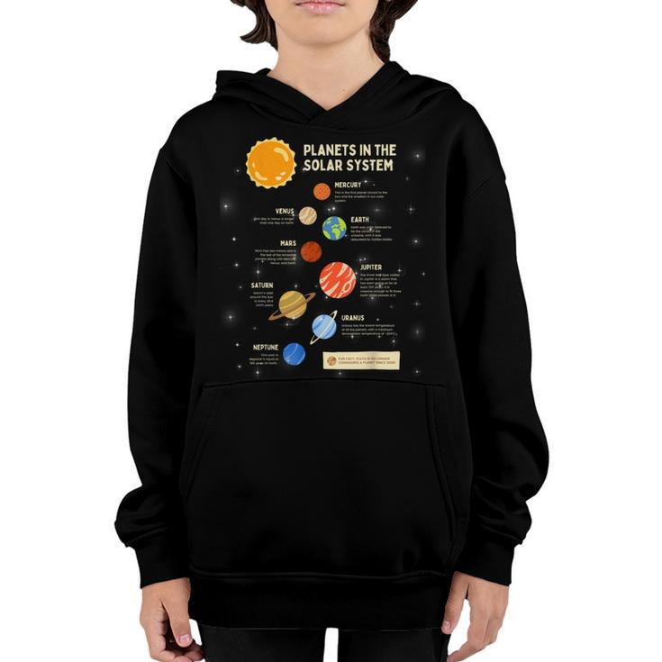 Planets Solar System Outer Space Science Boys Girls Kids  Youth Hoodie