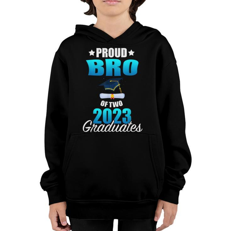 Proud Brother Of Two 2023 Graduates Twins Senior Graduation Youth Hoodie