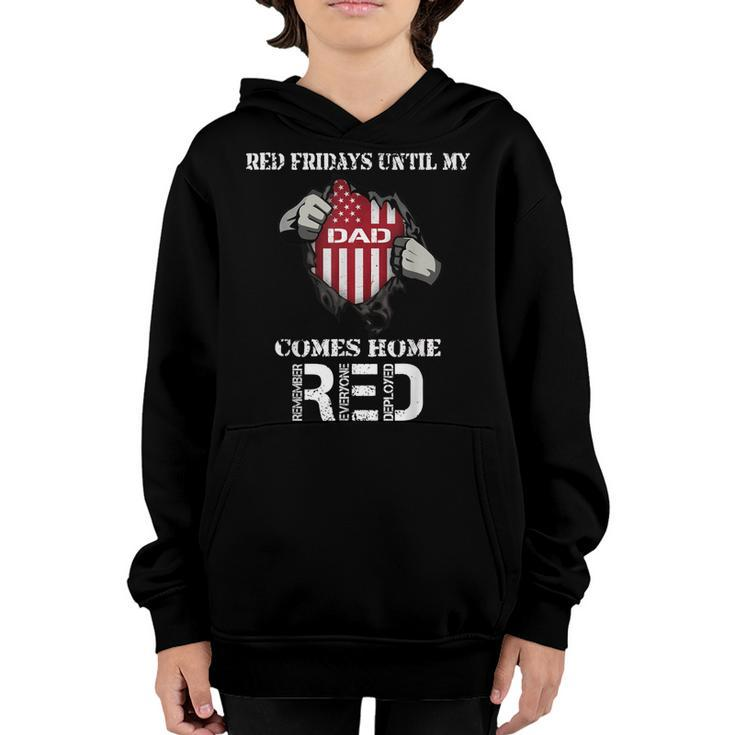 Red Friday T  Support Dad Comic Superhero  Kids Youth Hoodie