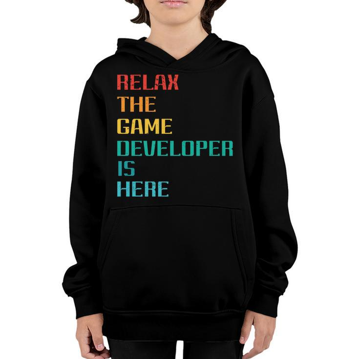 Relax The Game Developer Is Here Professional Game Dev   Youth Hoodie