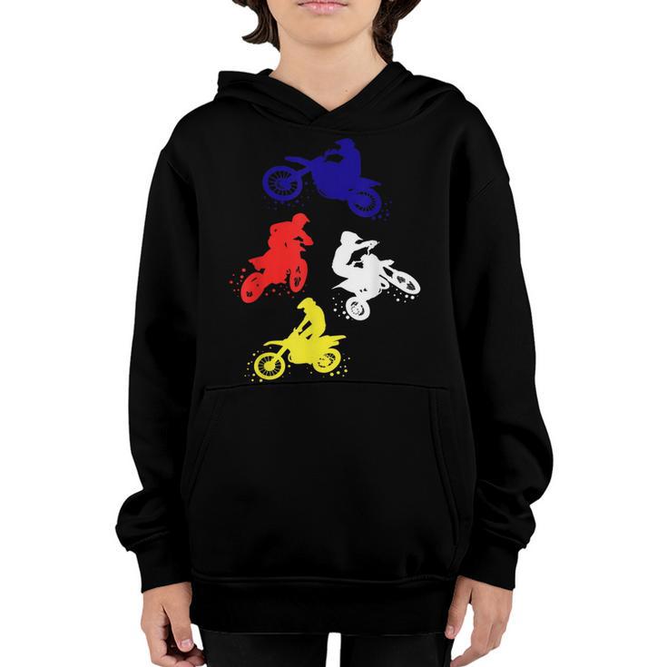 Retro Dirt Bike Boys Toddler Motocross Gift Youth Hoodie