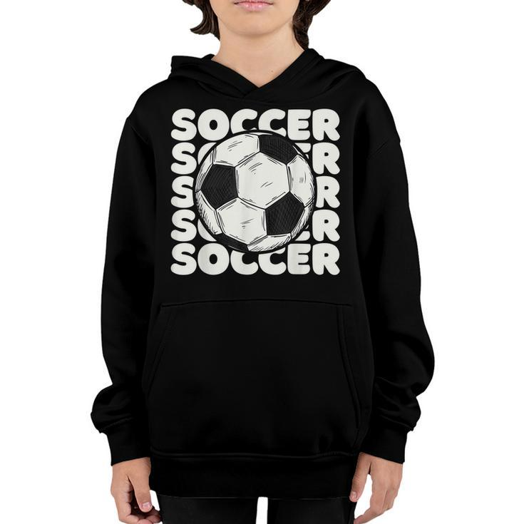 Soccer Ball  For Men Vintage Soccer For Kids  Youth Hoodie