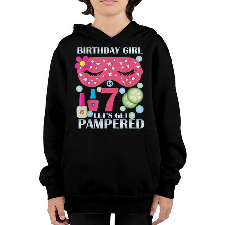 Spa Birthday Party Themed Birthday Tshirt Girls Age 7 Youth Hoodie