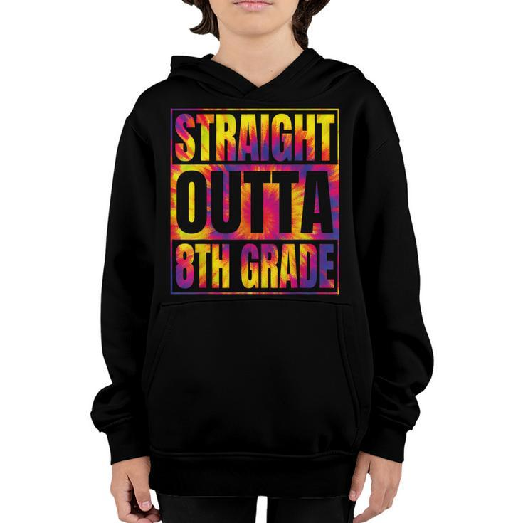 Straight Outta 8Th Grade Graduation Of 2023 Class Tie Dye  Youth Hoodie
