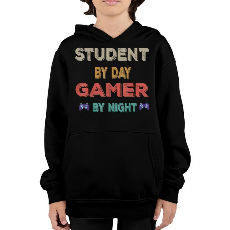Student By Day Gamer By Night Meme For Gamers  Youth Hoodie