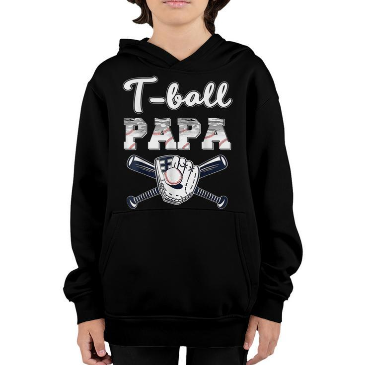 T-Ball  Ball Papa Baseball Dad Game Day Fathers Day  Youth Hoodie