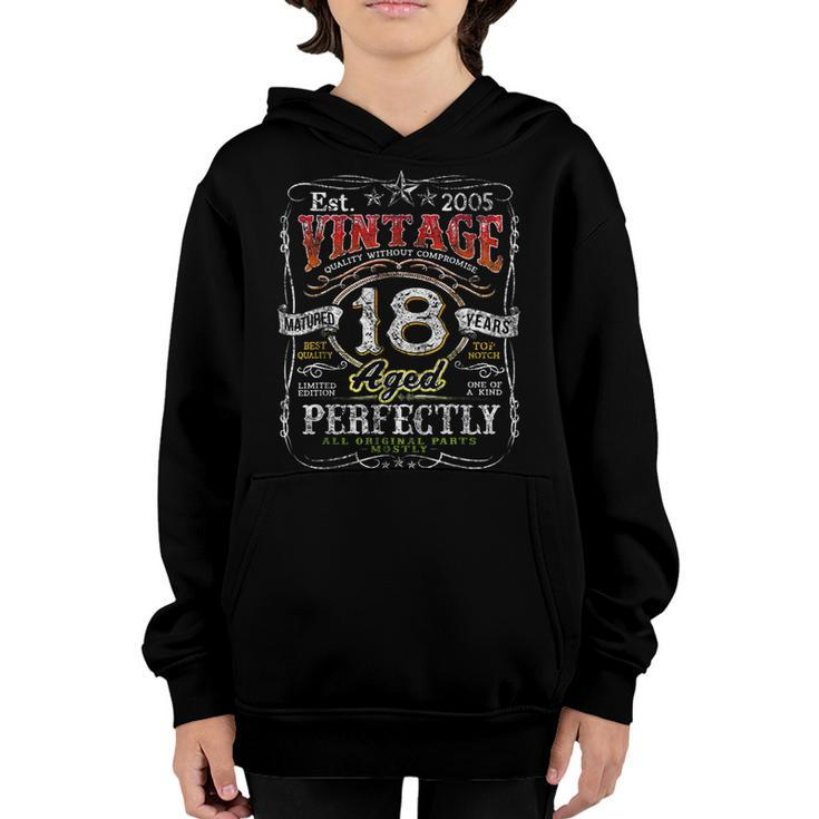 Vintage 2005 Limited Edition 18 Year Old 18Th Birthday Boys  Youth Hoodie