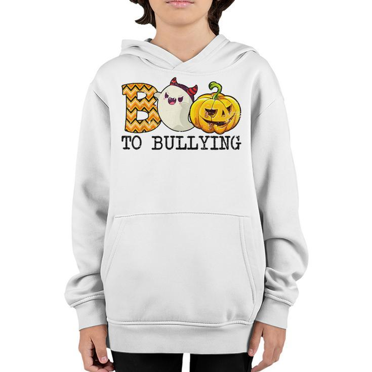 Boo Anti Bullying Funny Halloween Orange Unity Day Boy Girls  Youth Hoodie