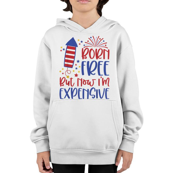 Born Free But Now Im Expensive 4Th Of July Toddler Boy Girl  Youth Hoodie