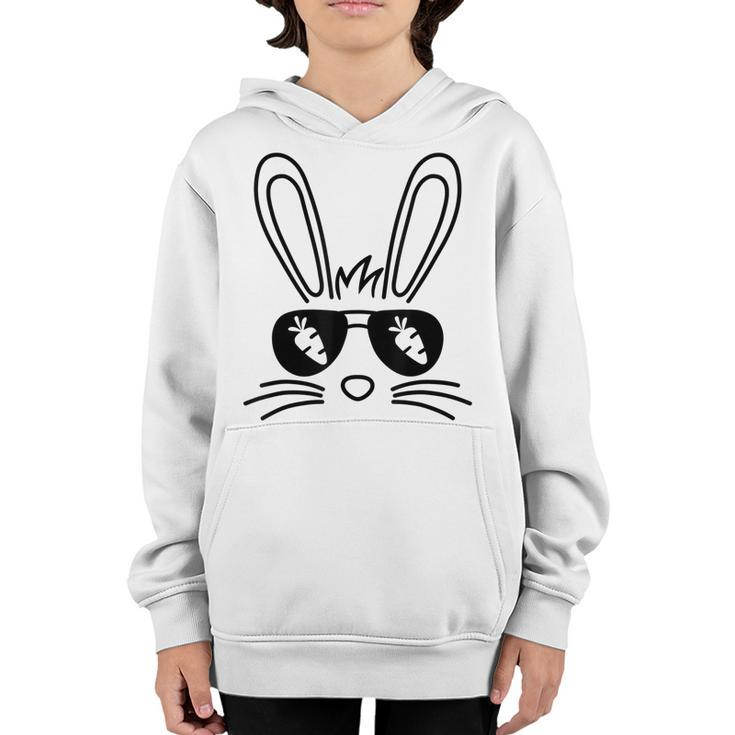 Bunny Face Easter Day Sunglasses Carrot For Boys Girls Kids  Youth Hoodie