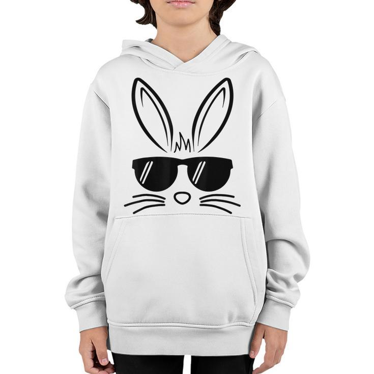 Bunny Face Easter Day Sunglasses For Boys Girls Kids  Youth Hoodie