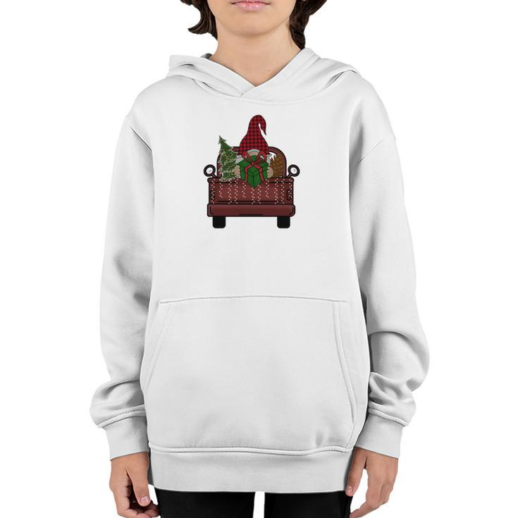 Christmas Gnomes Red Truck V2 Youth Hoodie