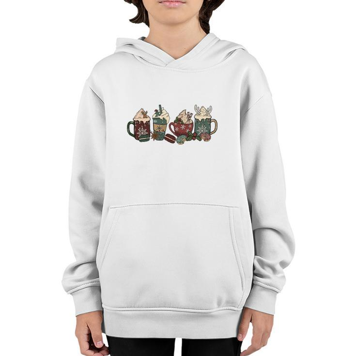 Christmas Latte Gift For Coffee Lover Youth Hoodie