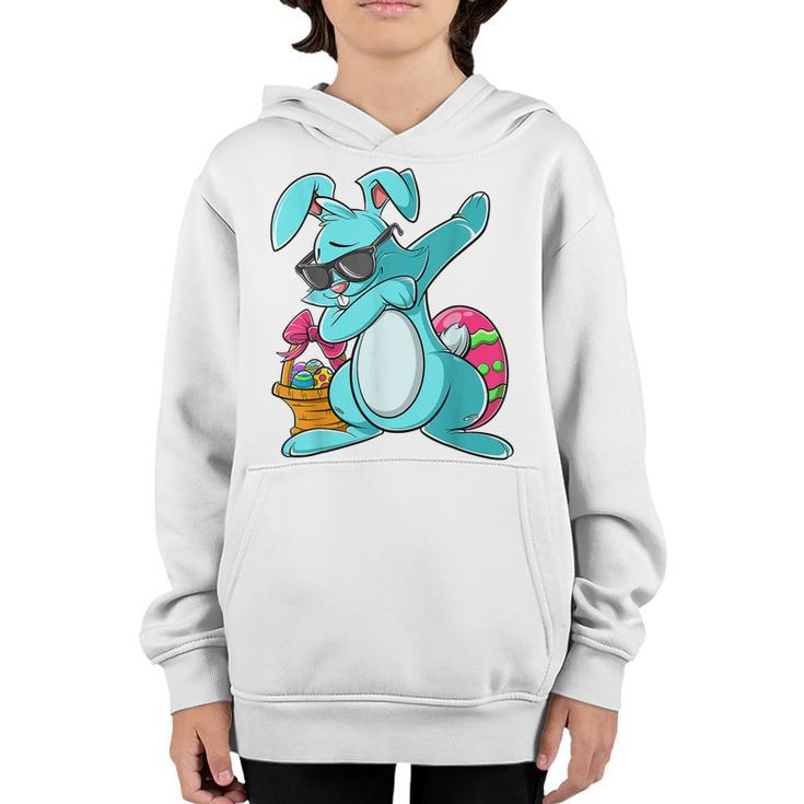 Dabbing Bunny Easter For Boys Girls Adults  Youth Hoodie