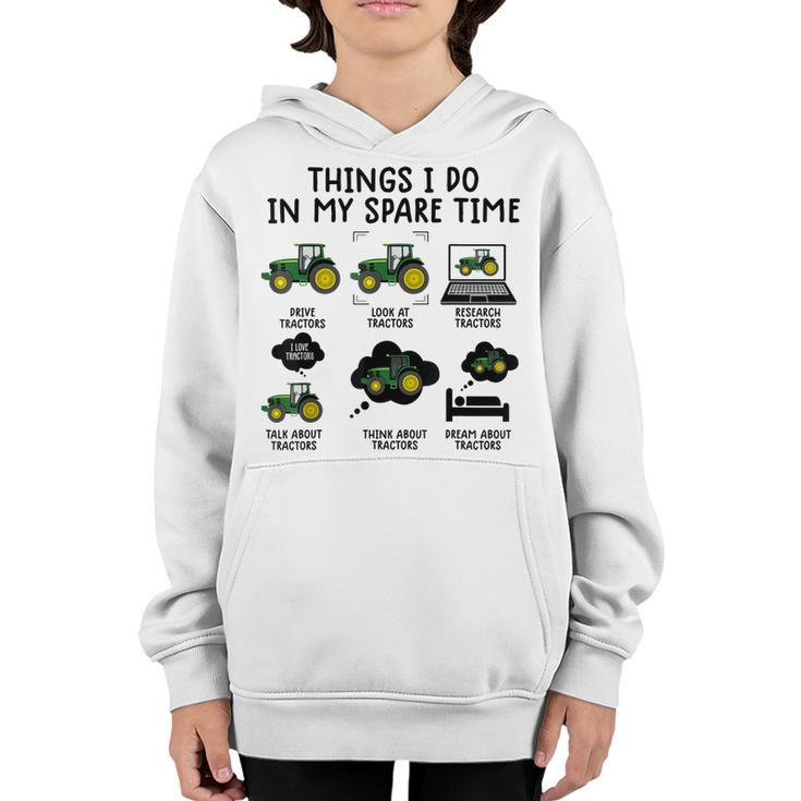 Funny Tractor  Farming  For Kids Farmer Toddler  Youth Hoodie