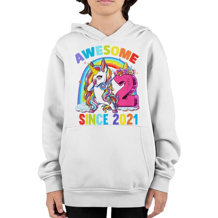 Kids 2 Year Old Gifts Girls Ns Dabbing Unicorn 2Nd Birthday Youth Hoodie Seseable UK