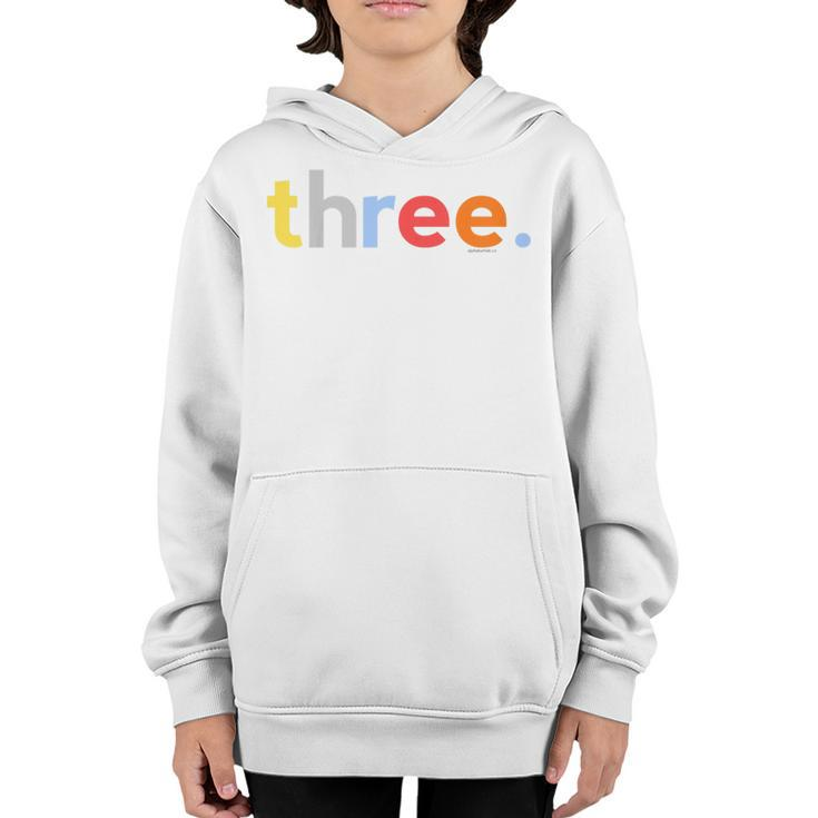 Kids 3Rd Birthday  Boy 3 Three Year Old | Age 3 Party Ideas  Youth Hoodie
