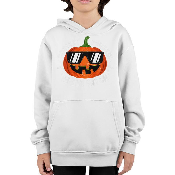 Kids Coolest Pumpkin In The Patch Toddler Boy Girl Halloween Kids  Youth Hoodie