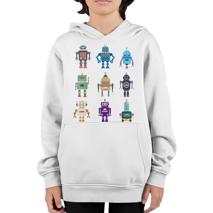 Kids I Love Robot Gift All Ages Robotic Kids Girls Boys Robot  Youth Hoodie
