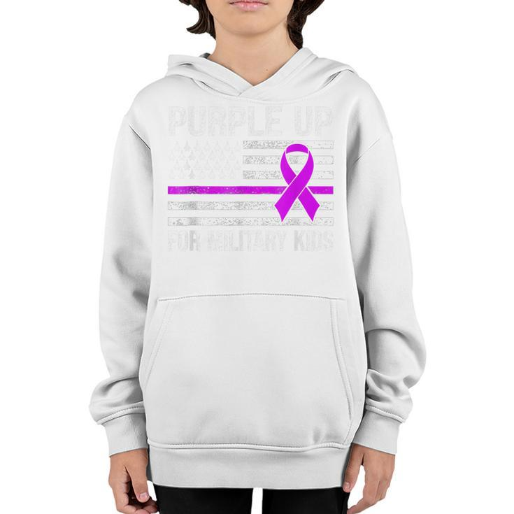 Purple Up For Military Kids Military Child Month Air Force  Youth Hoodie
