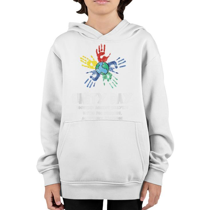 Together Against Bullying Orange Anti Bullying Unity Day Kid  V2 Youth Hoodie