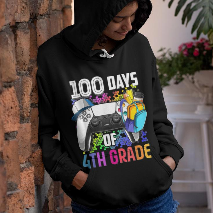 100 Days Of 4Th Grade Level Unlocked 100 Days Of School Kids Youth Hoodie