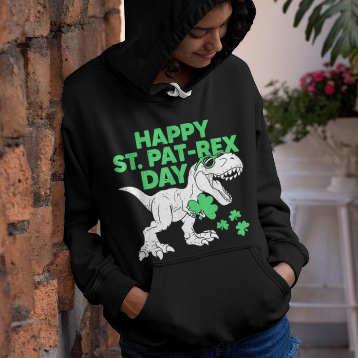 Happy St Pat Rex Day  St Patricks Dinosaur Toddler Boys  V2 Youth Hoodie
