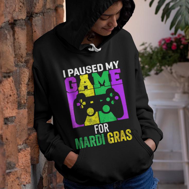 I Paused My Game For Mardi Gras Video Game Mardi Gras  Youth Hoodie
